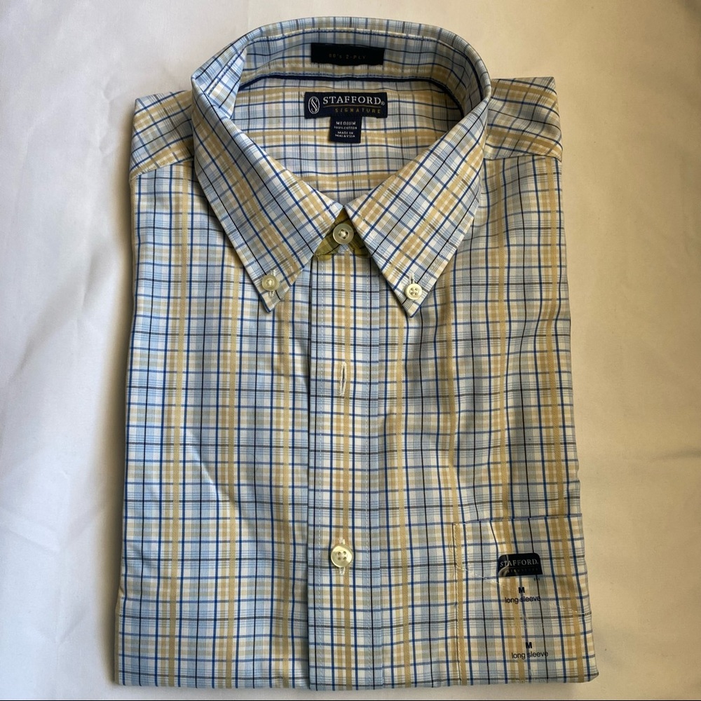 Stafford Casual button down shirts - Medium- 100% cotton - 80s 2 ply